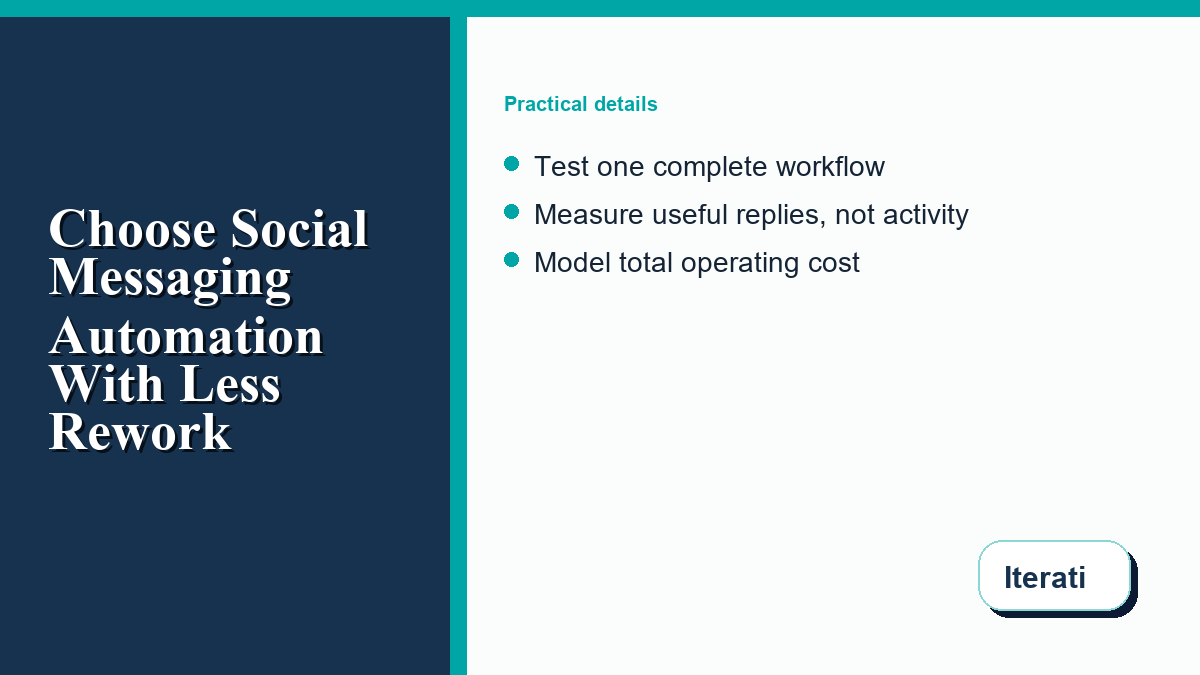 Channel and workflow fit map for selecting social messaging automation without rebuilding the customer journey.